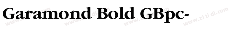 Garamond Bold GBpc字体转换
